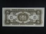 BOLÍVIE, 5 Bolivianos 1947, BNB. B327a, Pi. 138a