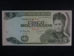 BOLÍVIE, 5 Bolivianos 1990, BNB. B401b, Pi. 203c