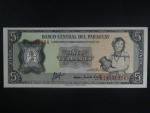 PARAGUAY, 5 Guaranies 1952 číslovač vlevo nahoře, BNB. B811c, Pi. 195b