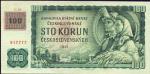 100 Kč 1961 s. B, kolek, Baj. CZ 1a, Pi. 1