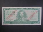 KUBA, 5 Pesos 1988 specimen MUESTRA, BNB. B825is, Pi. 92