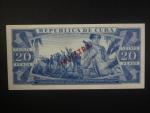 KUBA, 20 Pesos 1983 specimen MUESTRA, BNB. B827cs, Pi. 94