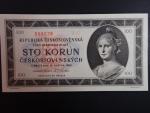 100 Kčs 1945 série B 07, perf. 