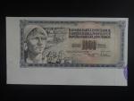 1000 Dinara 1978 schvalovací tisk bez číslovače, rub jen podtisk, BNB. B414b, Pi. 92