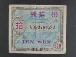 JAPONSKO Military Currency, 10 Sen 1945, BNB. B508a, Pi. 63