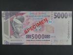 GUINEA, 5000 Francs 2015 SPECIMEN, BNB. B340as