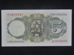 5 Pesetas 1951, BNB. B606a, Pi. 140