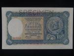 100 Ks 1940 II.vydání, série F 9, 1x perf. SPECIMEN nahoře