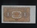 1 Kčs 1953 série JP, vélké písmena, tiskárna STC Praha