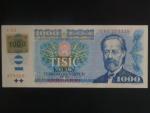 1000 Kč 1985/1993 série U 05, kolek lepený