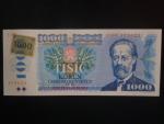1000 Kč 1985/1993 série U 05 I.deska, kolek lepený