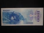 1000 Kč 1985/1993 série U 05 I.deska, kolek lepený