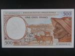 STŘEDOAFRICKÉ STÁTY-GUINEA, 500 Francs 1997, BNB. B101Nd, Pi. 601N