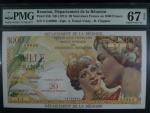 REUNION, 20 Nouveaux Francs 1971 (PMG 67) , BNB. 507b, Pi. 55b