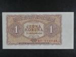 1 Kčs 1953 série RU, vélké písmena, tiskárna STC Praha