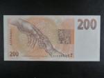 200 Kč 1993 série A 10 proužek Kčs, bílý papír
