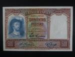 500 Pesetas 1931, (v oběhu: 1938), BNB. B526a, Pi. 84