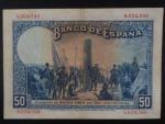 50 Pesetas 1927, přetisk Republica Espaňola (v oběhu: 1931), BNB. B516c, Pi. 80