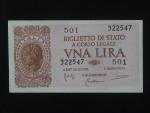1 Lire 1944 var. podpisu, BNB. B316b, Pi. 29b