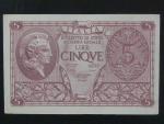 5 Lire 1944 série 0401, BNB. B318b, Pi. 31b