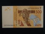 ZÁPADNÍ AFRIKA, TOGO, 500 Francs 2013 T, BNB. B120Tb, Pi. 814Tb