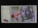 1000 Sk 2007 série P 00000000, anulát číslo 0054 s přetiskem VZOR