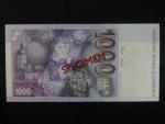 1000 Sk 2007 série P 00000000, anulát číslo 0054 s přetiskem VZOR