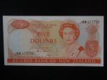 NOVÝ ZÉLAND, 5 Dollars 1981, série JBM, BNB. B118a, Pi. 171