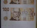 Rašín, 100 Kč 2019 série RB 01 + RI 03 s 2x perf. SPECIMEN, levá půlka archu (V2), výskyt oproti pravé půlce 1:20
