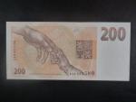 200 Kč 1993 série A 49 proužek Kč, bílý papír