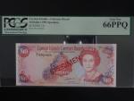KAJMANSKÉ OSTROVY, 10 Dollars 1991 SPECIMEN - PCGS 66, BNB. B113as1, Pi. 13