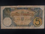 FRANCOUZSKÁ ZÁPADNÍ AFRIKA, 5 Francs 1929, Dakarská emise, BNB. B101Di2, Pi. 5B