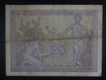 ALŽÍR, 20 Francs 27-4-1943, podpis vrchního praporčíka, BNB. B135a, Pi. 92