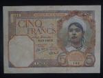 ALŽÍR, 5 Francs 2-9-1941, BNB. B123d, Pi. 77b