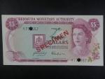 BERMUDY, 5 Dollars 1978 SPECIMEN + perf., BNB. B202as2, Pi. 29s