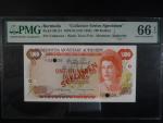 BERMUDY, 100 Dollars 1982 SPECIMEN + perf., BNB. B206as2, Pi. 33s