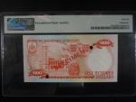 BERMUDY, 100 Dollars 1982 SPECIMEN + perf., BNB. B206as2, Pi. 33s