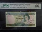 ŠALAMOUNOVY OSTROVY, 2 Dollars 1977 - PMG 66, BNB. B101a, Pi. 5