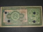 100 Kč 14.1.1920 série H, perf. SPECIMEN + 4x skart. otvory