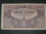 10 Kčs 2.1.1927 série N, perf. NEPLATNÉ