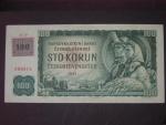 100 Kč 1961 s. B, kolek, Baj. CZ 1a, Pi. 1