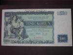 1000 Kč 25.5.1934, série R, 1x perf. SPECIMEN