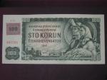 100 Kč 1961 s. T, kolek, Baj. CZ 1b, Pi. 1