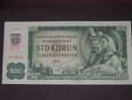 100 Sk 1961 s. T 92, kolkovaná, Baj. SK 3b, Pi. 17