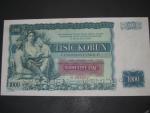 1000 Ks 25.5.1934 s přetiskem, série H, 2x perf. SPECIMEN