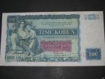 1000 Ks 25.5.1934 s přetiskem, série L, 2x perf. SPECIMEN