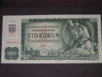 100 Sk 1961 s. X 24 (velká průsvitka) I.vydání, kolkovaná, Baj. SK 3c, Pi. 17