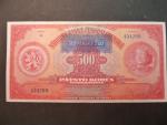 500 Ks 2.5.1929 s pretiskem, serie G, pěkná kvalita
