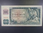 100 Kč 1961 s. D 64, kolek, Baj. CZ 1a, Pi. 1