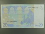 20 Euro 2002 s.X, Německo, podpis Jeana-Clauda Tricheta, R002 tiskárna Bundesdruckerei, Německo